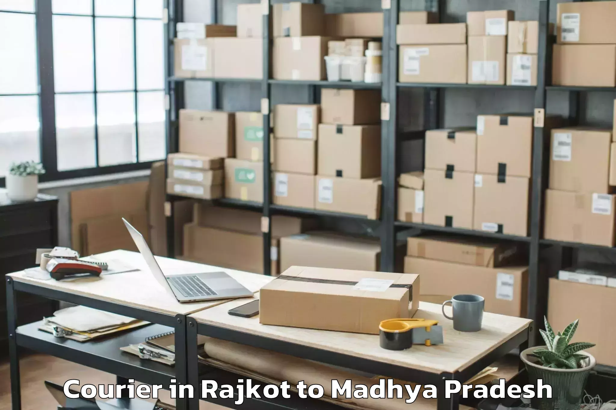 Professional Rajkot to Burhar Courier